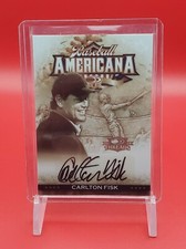 CARLTON FISK 2008 Donruss Threads Auto 20/50 Baseball Americana White Sox HOF