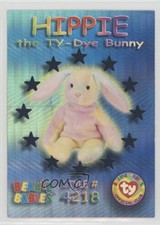 1999 Ty Beanie Babies Series 3 Wild Cards Chase Teal Hippie the Ty-Dye Bunny 1l2