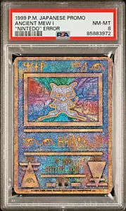 1999 Pokemon Ancient Mew I "Nintedo" Error Holo Movie Promo Japanese PSA 8 - Picture 1 of 4