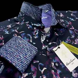 Camicia Robert Graham geometrica colorata paisley stampa mimetica $228 grande - Foto 1 di 13