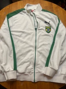 Brasilien Fußball Puma Jacke XXL weiß Reißverschluss - Bild 1 von 7