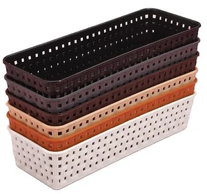 Plastic Designer Craft Basket Rack Color Assorted For Multipurpose Set Of 6 w987 - Picture 1 of 4