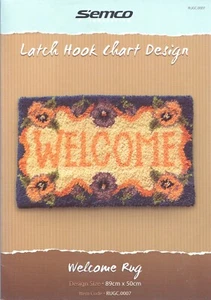 WELCOME RUG -hook chart design - Semco - 89cm x 50cm - RUGC.0007 - 1851 - Picture 1 of 3