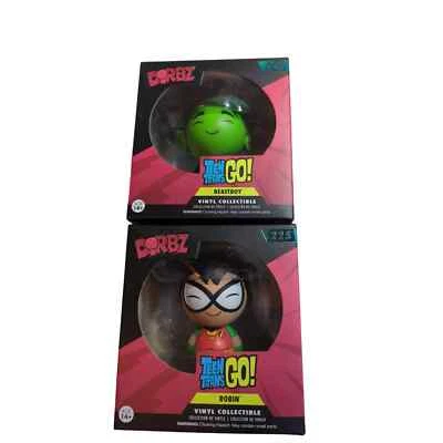 2x Teen Titans Go! Funko Dorbz 224 Beastboy y 225 Robin Vinilo Coleccionables NUEVO Foto 1 de 4