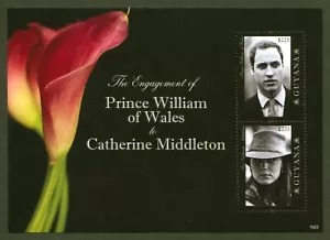 Guyana Sc# 4064-5, Prince William & Catherine Engagement, Set of 2 VF/XF MNH S/S - Picture 1 of 2