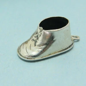 Charm Baby Shoe Beau Sterling Silver 3/4" 2.2g  - Foto 1 di 8
