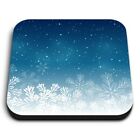 Square Mdf Magnets   Snowflake Winter Ski Snowboard Blue 14878