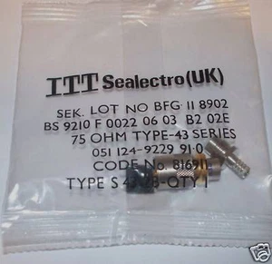 5 x ITT Sealectro BT Typ 43 Stecker 051 124-9229 91,0 - Bild 1 von 2