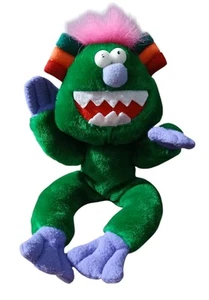 Vintage Good Stuff Plush Troll Monster Stuffed Animal Toy Green Purple 12" HTF - Picture 1 of 6