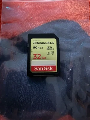 SanDisk Extreme PLUS 32GB SD USH-I Memory Card 90 MB/S - Used For One shoot - Image 1 of 4