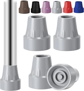 Confezione 4 Punte di Ricambio per Canna in Gomma 3/4 Pollici Punte per Stampella in Gomma Resistente Non S - Foto 1 di 12