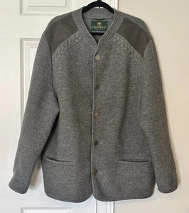 GIESSWEIN SUÉTER DE LANA Chaqueta GRIS Abrigo de Coche Hombres Austria Invierno Cárdigan 54 - Imagen 1 de 10