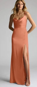 Birdy Grey Terracota Women Maxi Dress Formal Braids Maids M - Picture 1 of 11