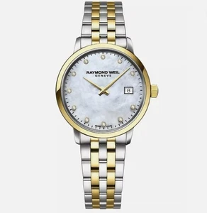 RAYMOND WEIL $1175 WOMENS GENEVE TOCCATA TWO TONED DIAMOND WATCH 5985-STP-97081 - Picture 1 of 2