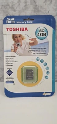 TOSHIBA 4GB SDHC Memory Card. NEW Sealed Package. SDHC-4GTR Class 4. - Image 1 of 2