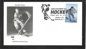 ICE HOCKEY GORDIE HOWE FDC 2017 DETROIT, MICHIGAN JERRY'S COVERS ONLY 1 MADE - Picture 1 of 1