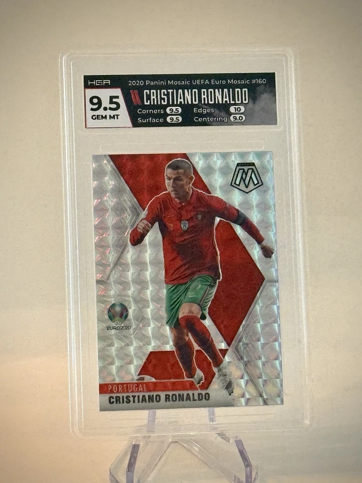 Cristiano Ronaldo 2020 Panini Mosaic UEFA Euro #160 Mosaic Prizm HGA 9.5 GEM MT - Image 1 of 1