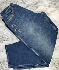Vintage Y2K Sean John Jeans 32 x 30 Spell Out Distressed Baggy Skater Wide Pipe Leg - Bild 1 von 13
