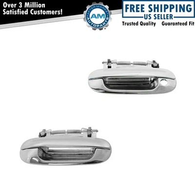 Door Handles Outside Chrome Front Left & Right Pair Set for Seville Deville DTS - Image 1 of 2