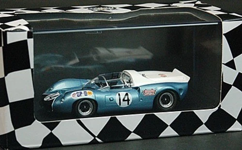 EBBRO 1/43 Lola T70 Mk.II #14 R. Clark 1967 Japan GP Blue Diecast Model Limited - Photo 1/4