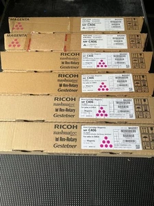 Genuine Ricoh 842097 MP C406 Magenta Vat Inc x 6 toners - Afbeelding 1 van 1