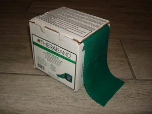 Neu THERABAND Widerstandsband 25 Yard Rolle, schwer grün latexfrei - - Bild 1 von 5