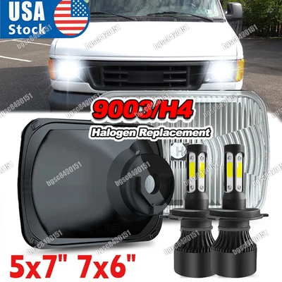 NUEVO 5x7" 7x6" Rectangular Faro LED para Ford E-100 E-150 E-250 E-350 E-450 Foto 1 de 4