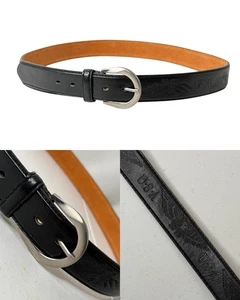 Herren USA geprägt Weißkopfseeadler schwarz Echtleder Gürtel XL silberne Schnalle Western - Bild 1 von 9