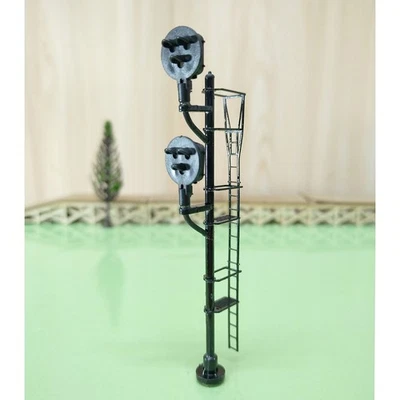 1 x HO scale model railroad tri-light type G block signal metal 2 targets #GS2BL - Image 1 of 4