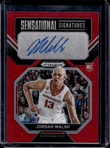2023-24 Prizm Draft Picks Jordan Walsh Signatures RC Red Auto #28/149 - Picture 1 of 2