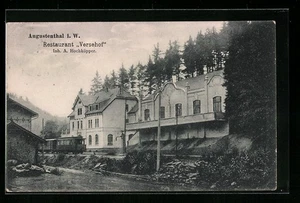 Augustenthal i. W., Ansichtskarte, Restaurant Versehof von A. Hochköpper 1912  - Picture 1 of 2