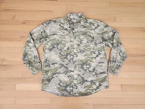 L.L. Bean Shirt Camo Long Sleeve Button Up Traditional Fit Cotton Men's Large - Picture 1 of 10