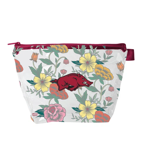Arkansas Razorbacks Floral Cosmetic Purse Cover