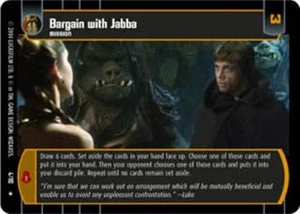 STAR WARS FREE RETURN OF THE JEDI BOOSTER + BARGAIN WITH JABBA FOIL NM scratches - Picture 1 of 2
