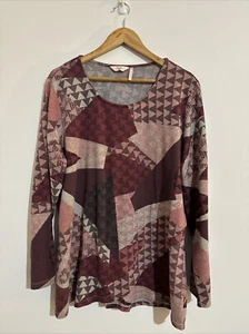 MILLERS Size 20 Womens Top Knit Long Sleeve Brushed Round Neck Wrap Front - Picture 1 of 16