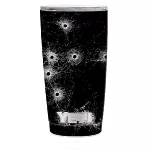 Skin Decal  (5-piece kit) for Yeti 20 oz Rambler Tumbler Cup / Bullet Holes in  - Picture 1 of 1