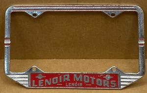 RARE OLDSMOBILE ( LENOIR NC.) “ LENOIR MOTORS “LICENSE PLATE FRAME - Bild 1 von 6