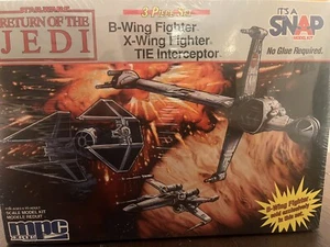 RARE MPC Star Wars ROTJ 3 Piece Starfighter Set SNAP Model KIT NEW & UNOPENED - Picture 1 of 10