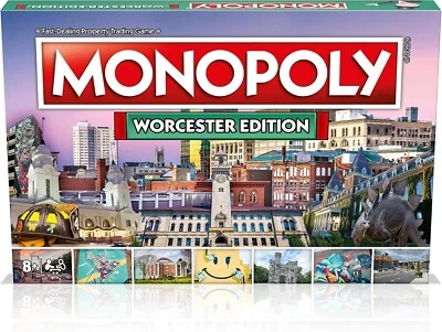 Monopoly Board Game Worchester Massachusetts Edition Hasbro - Image 1 of 4