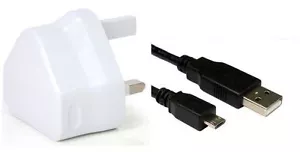 WALL CHARGER & USB DATA SYNC CABLE For Lenovo IdeaTab A2107 A A2107F Tablet - Picture 1 of 3