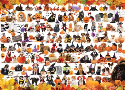 Eurographics Halloween Pets 1000 Piece Jigsaw Puzzle - Image 1 of 2