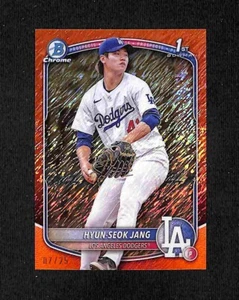 2025 Bowman - Hyun-Seok Jang /25 1st Orange Shimmer Refractor #BCP-51 Dodgers - Picture 1 of 2