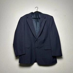 TownCraft Gestreifter Sport Mantel Blazer Marineblau Herren 44R Wollmischung Business Formell - Bild 1 von 22