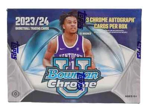 2023-24 Bowman Chrome University Basketball Factory Sealed Breakers Delight Box - Picture 1 of 1
