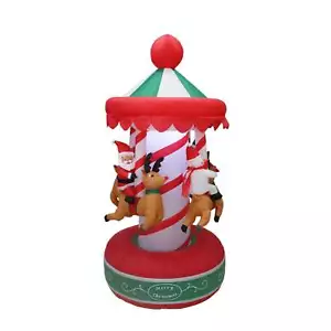 Christmas Decoration Inflatable 200cm Spinning Carousel LED Lit - Picture 1 of 4