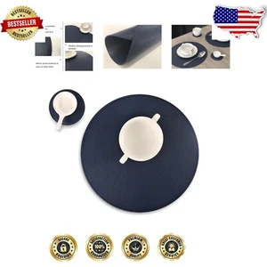 Luxury Waterproof Round Placemats & Coasters Set - 13" Diameter for Dining - Picture 1 of 7