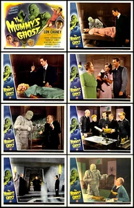 THE MUMMY'S GHOST LON CHANEY JR JUEGO COMPLETO DE 8 IMPRESIONES INDIVIDUALES 11x14 LC 1944 - Imagen 1 de 1
