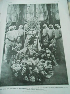 Un obus sur une crèche Parisienne la veillée des infirmière WW Illustration 1918 - Picture 1 of 1