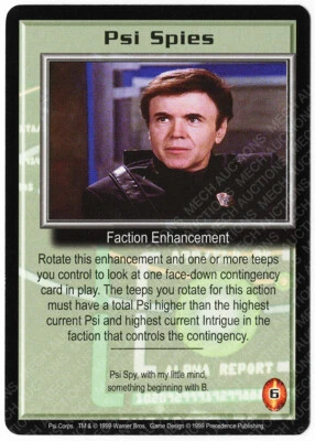 Babylon 5 CCG Psi-Corps Promo Card Psi Spies M/NM Mint/Near Mint - Image 1 of 2