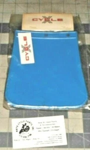CYCLE X FENDER FLAP BLUE NOS 1 QUANTITY PLASTIC VINTAGE ACCESSORY FREE SHIPPING - Picture 1 of 1